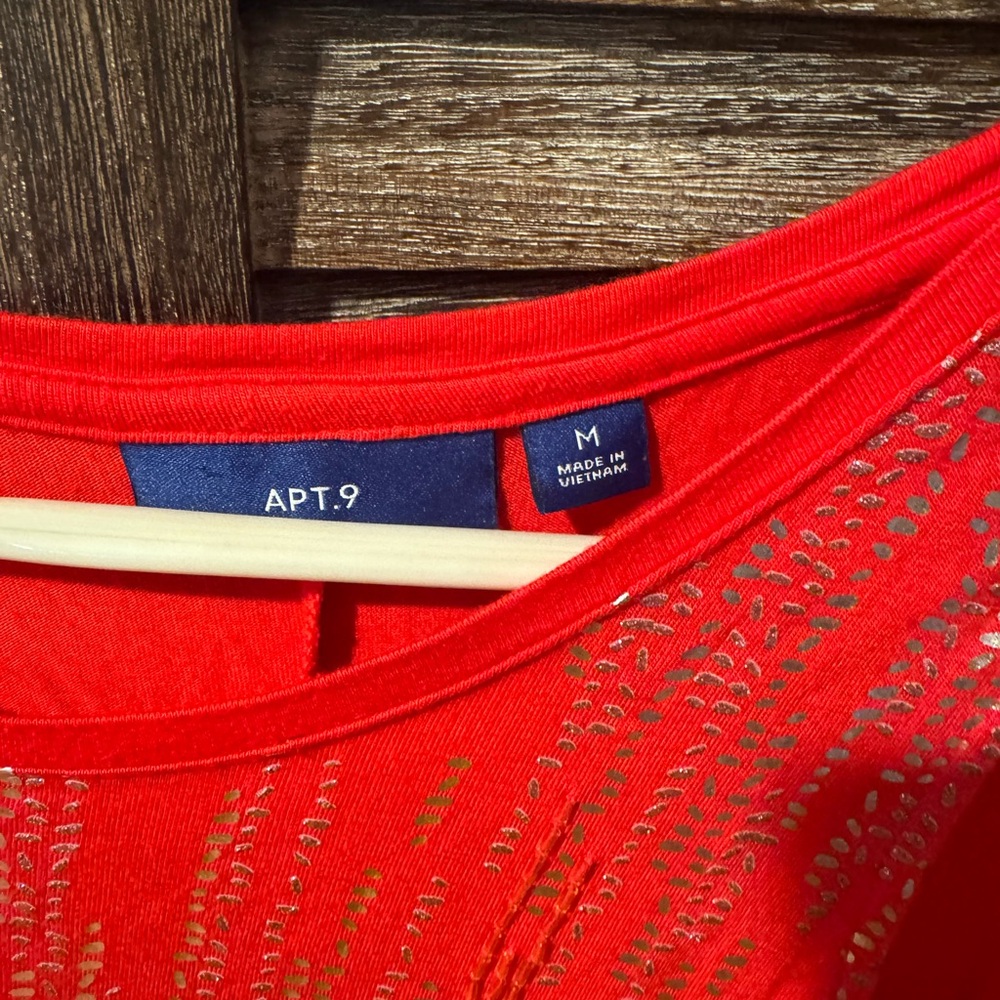 Apt. 9 Vibrant Red Knit Top
